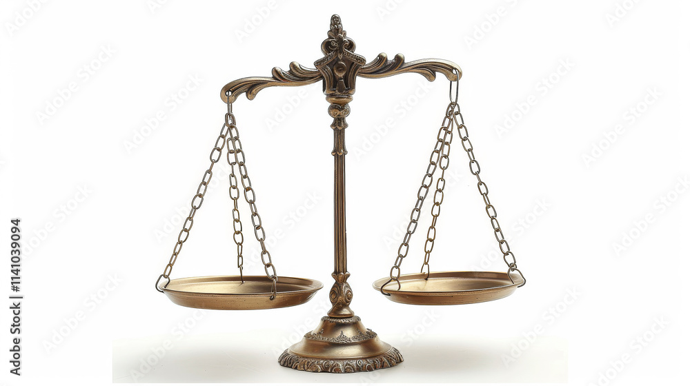 Symbol of justice displayed on a white background Symbol of justice displayed on a white background