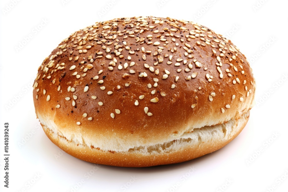 freshly baked hamburger bread isolated on white background freshly baked hamburger bread isolated on white background