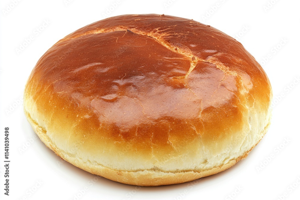 freshly baked hamburger bread isolated on white background freshly baked hamburger bread isolated on white background