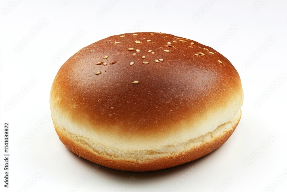 freshly baked hamburger bread isolated on white background freshly baked hamburger bread isolated on white background