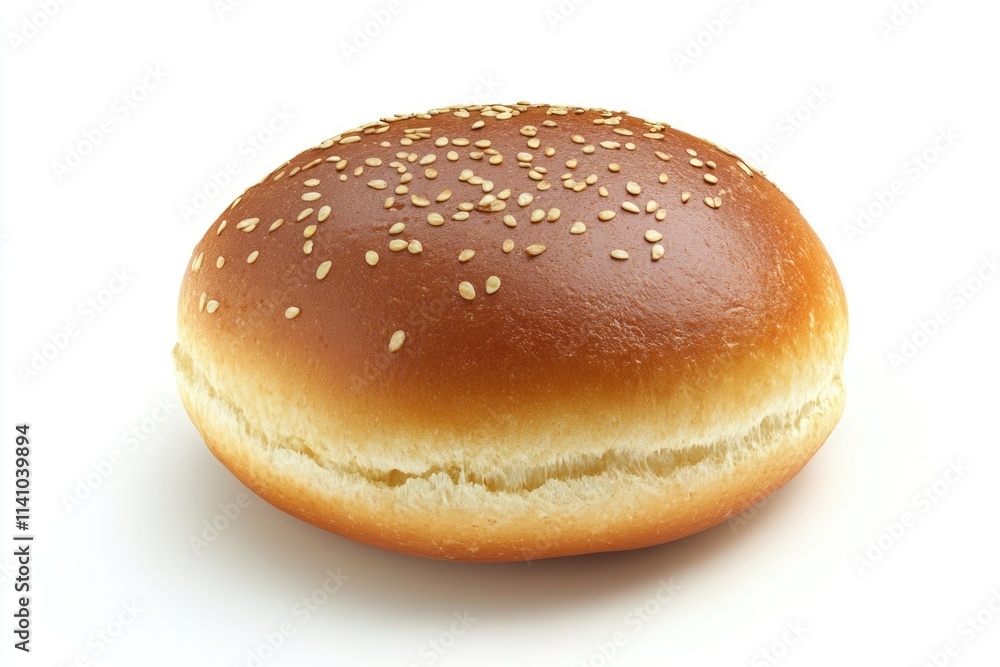 freshly baked hamburger bread isolated on white background freshly baked hamburger bread isolated on white background
