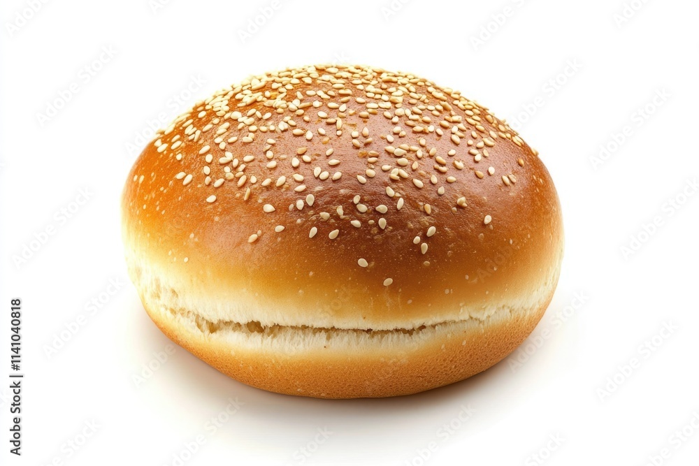 freshly baked hamburger bread isolated on white background freshly baked hamburger bread isolated on white background