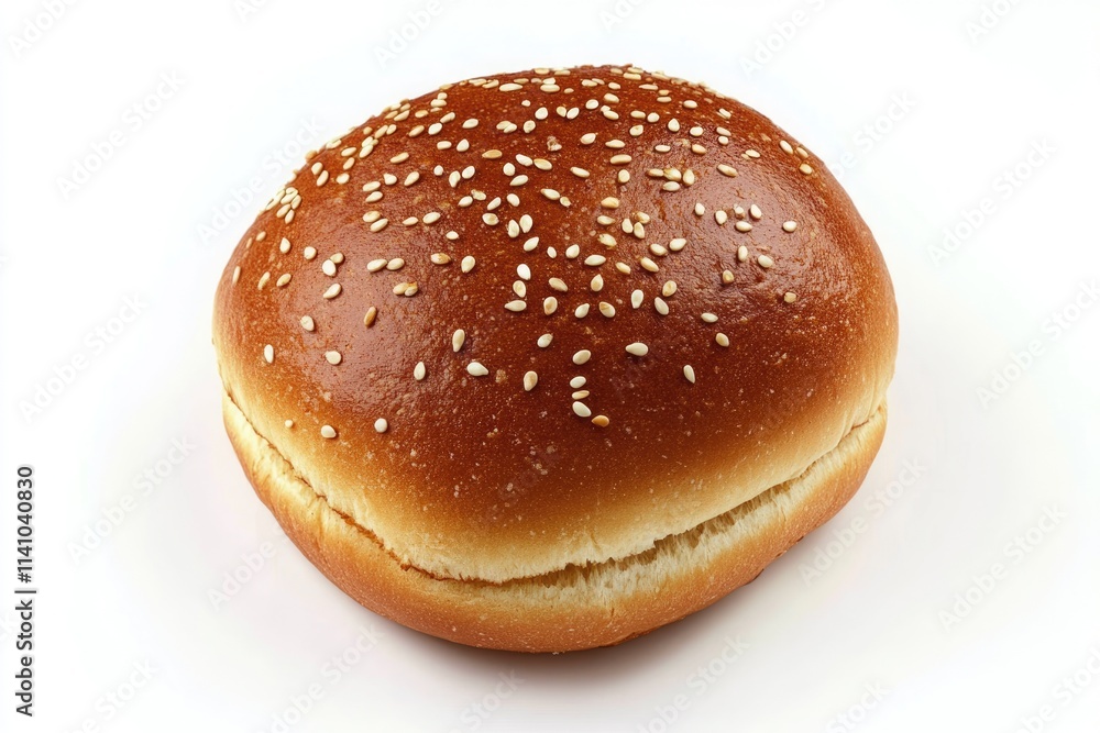 freshly baked hamburger bread isolated on white background freshly baked hamburger bread isolated on white background