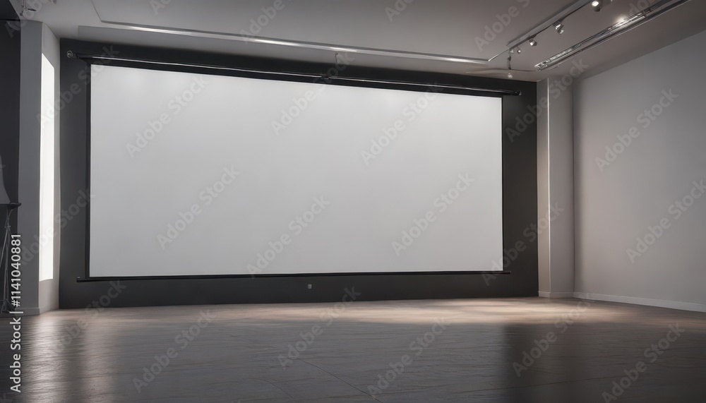 Empty projection screen, studio isolated backdrop , backdrop, modern Empty projection screen, studio isolated backdrop , backdrop, modern