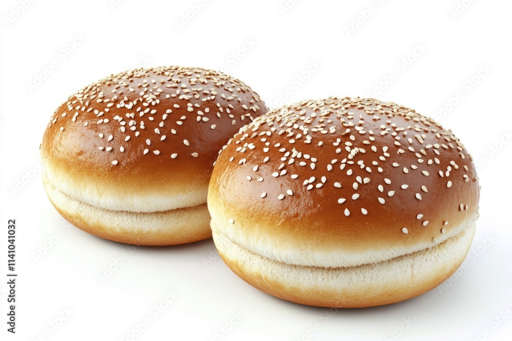 freshly baked hamburger bread isolated on white background freshly baked hamburger bread isolated on white background