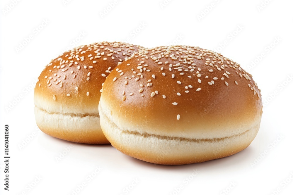 freshly baked hamburger bread isolated on white background freshly baked hamburger bread isolated on white background