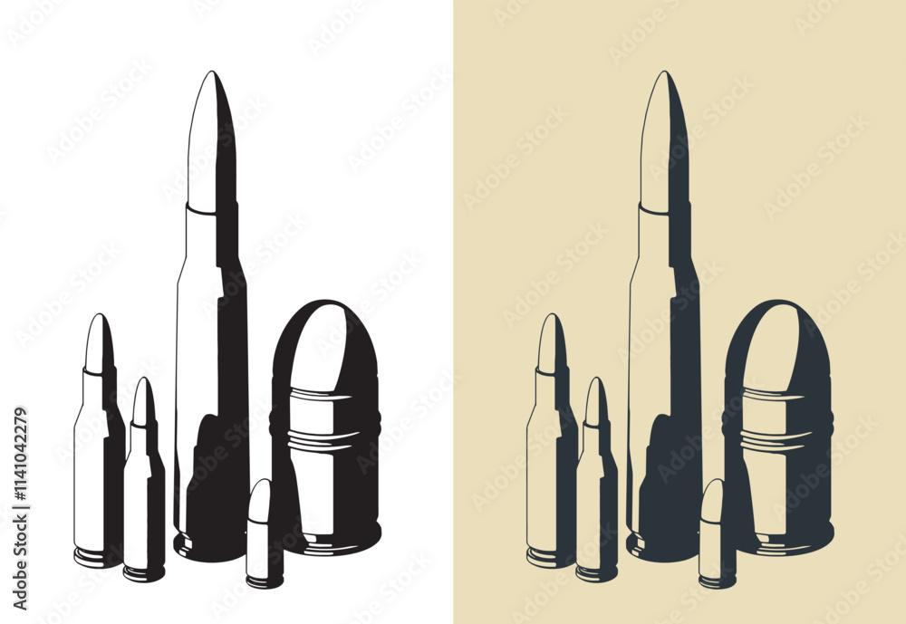 Bullets of various NATO calibers Bullets of various NATO calibers