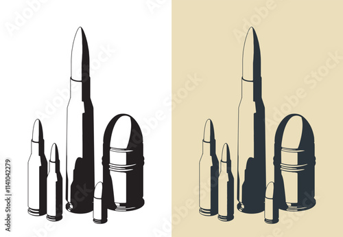 Bullets of various NATO calibers