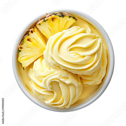 Bowl of Pineapple Frozen Yo...