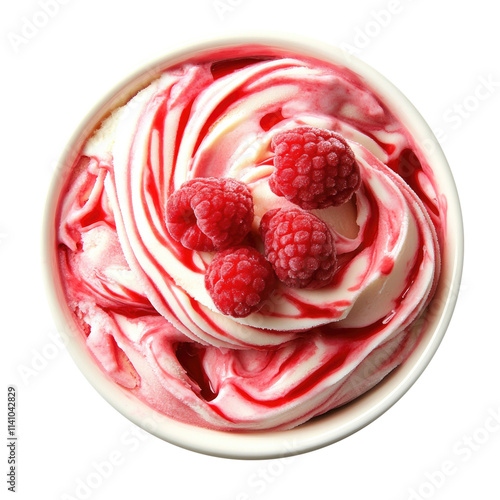 Bowl of Raspberry Frozen Yo...