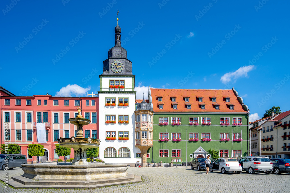 Obraz premium Markt von Rudolstadt, Thüringen, Deutschland 