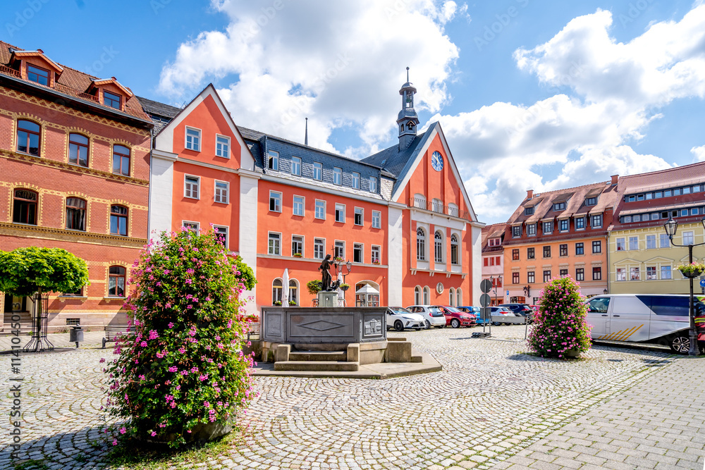 Obraz premium Altstadt von Kahla, Thüringen, Deutschland 