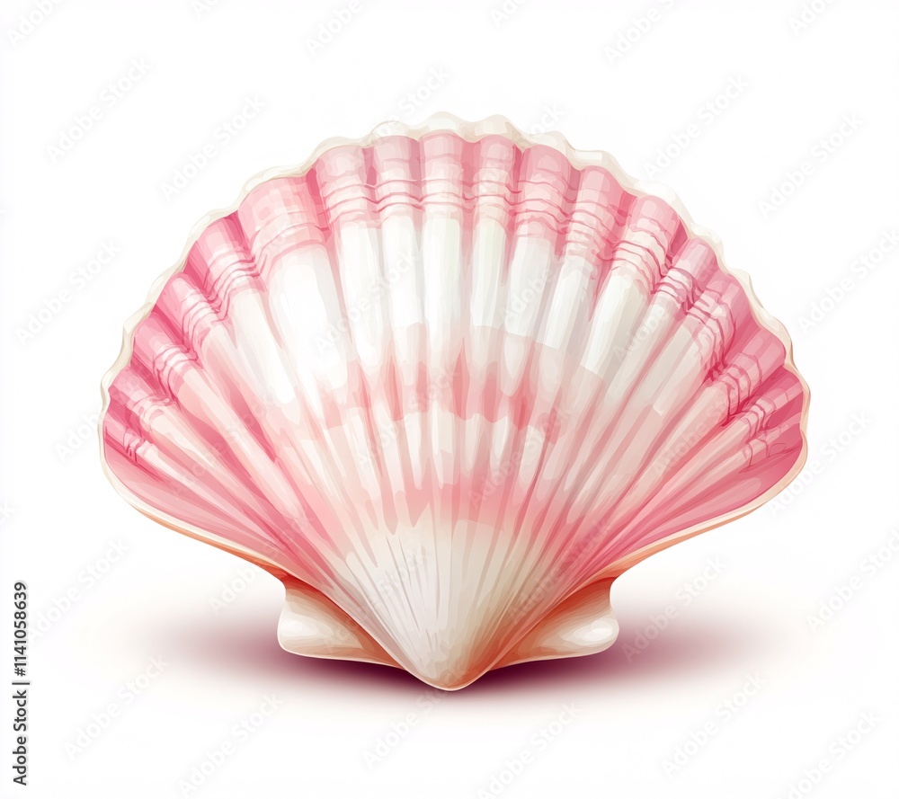 Fototapeta premium seashell isolated on white background