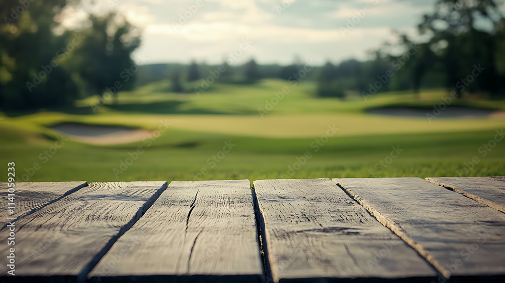 Obraz premium Close up of empty wooden table with blurred pharmacy shop background