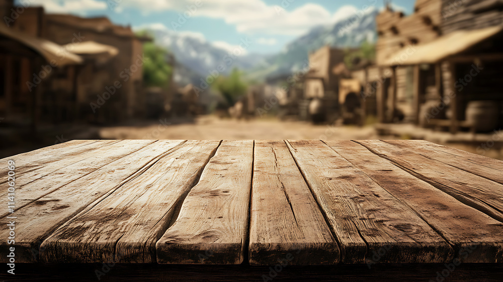 A close up of a rustic empty wooden table with blurred barbershop background A close up of a rustic empty wooden table with blurred barbershop background