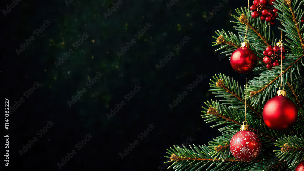 Christmas design and decoration card on a black background
Christmas design and decoration card on a black background