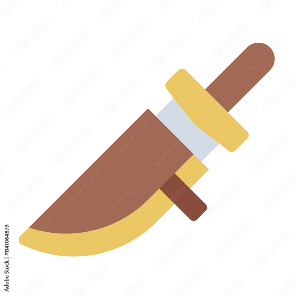 Viking Dagger Knife flat icon weapon Viking Dagger Knife flat icon weapon