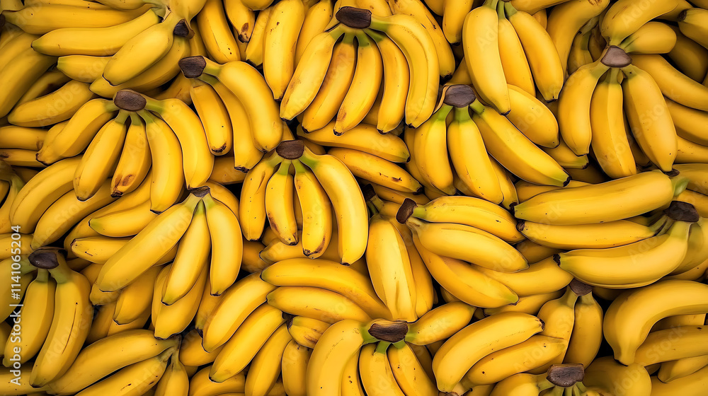 A pile of fresh bananas, close-up, background image wallpaper, ripe and yellow banana A pile of fresh bananas, close-up, background image wallpaper, ripe and yellow banana