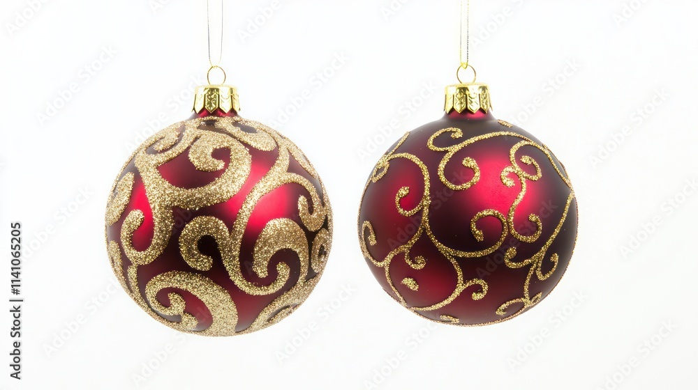 Elegant Red and Gold Christmas Ornaments Elegant Red and Gold Christmas Ornaments