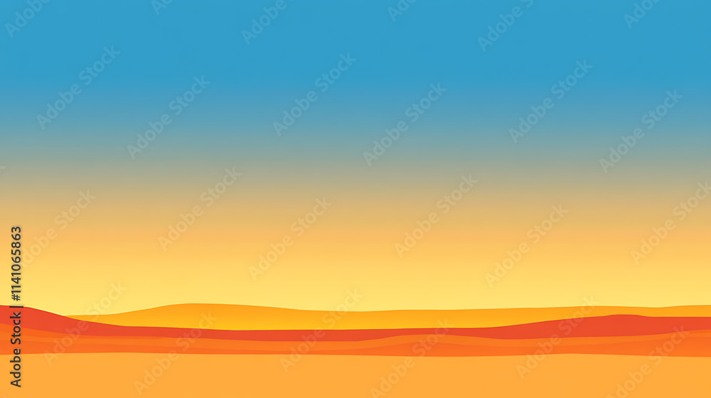 A smooth gradient background from orange to yellow and light blue, evoking the summer sky at sunset A smooth gradient background from orange to yellow and light blue, evoking the summer sky at sunset
