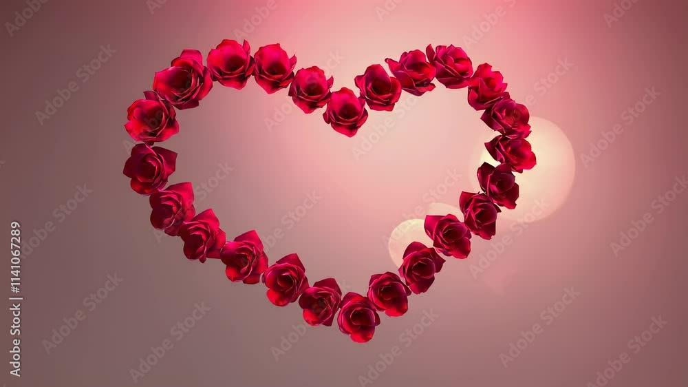 Heart of Red Rose Petals with Soft Bokeh Background Heart of Red Rose Petals with Soft Bokeh Background