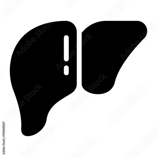 Human liver organ icon
