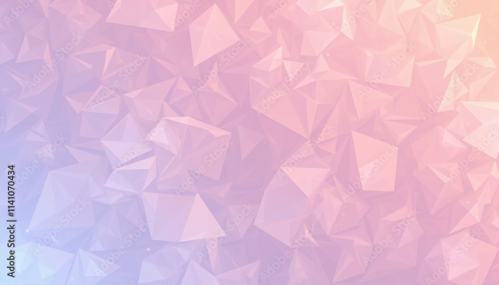 Obraz premium Abstract Pastel Pink Triangular Geometric Background