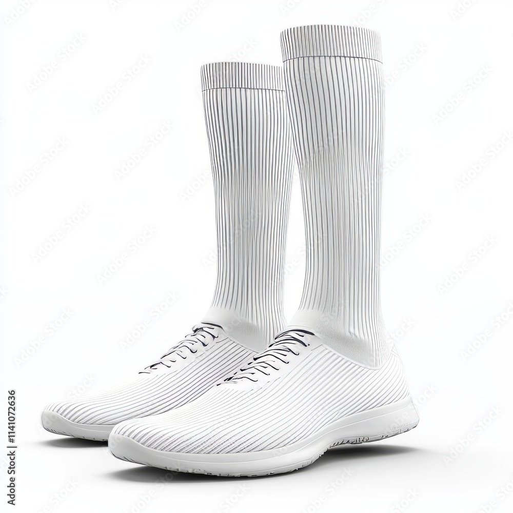White athletic socks, shown from the top, with a transparent background White athletic socks, shown from the top, with a transparent background