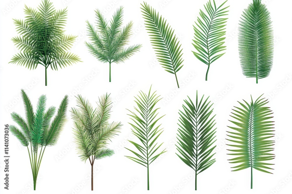Tropical leaves isolated on a transparent background Tropical leaves isolated on a transparent background