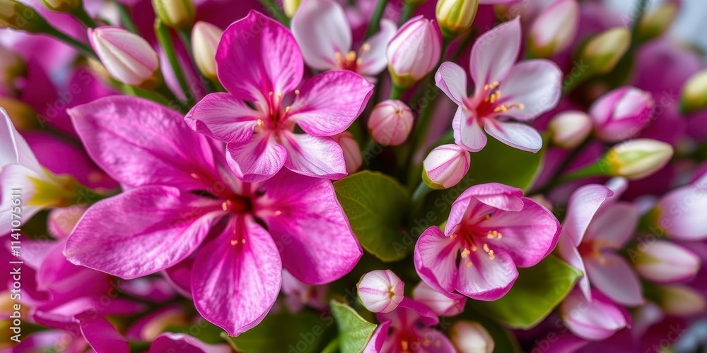 Close-up of vibrant pink and white ranunculus flowers in full bloom, blossom, decorative, close-up Close-up of vibrant pink and white ranunculus flowers in full bloom, blossom, decorative, close-up