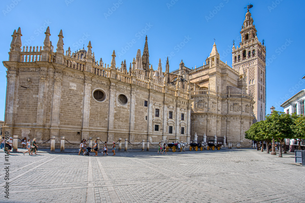 Fototapeta premium Exterior of the Cathedral of Seville, Spain