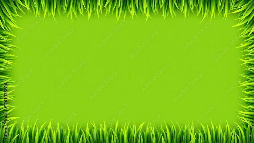 Fototapeta premium Realistic seamless grass border design for nature-themed projects, vector, realistic