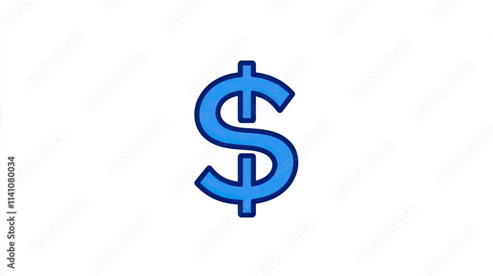 A blue dollar sign symbol representing money, finance, and economic concepts. A blue dollar sign symbol representing money, finance, and economic concepts.