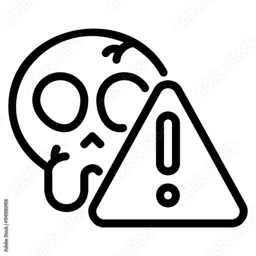 Malware outline style icon