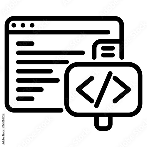 Programming outline style icon