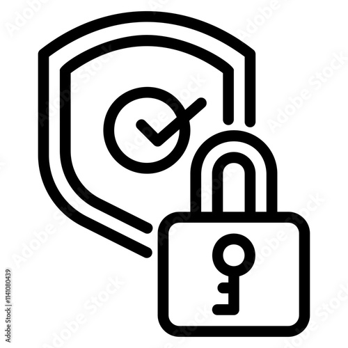 Protection outline style icon