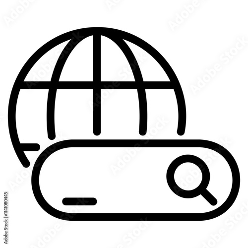 Search engine outline style icon