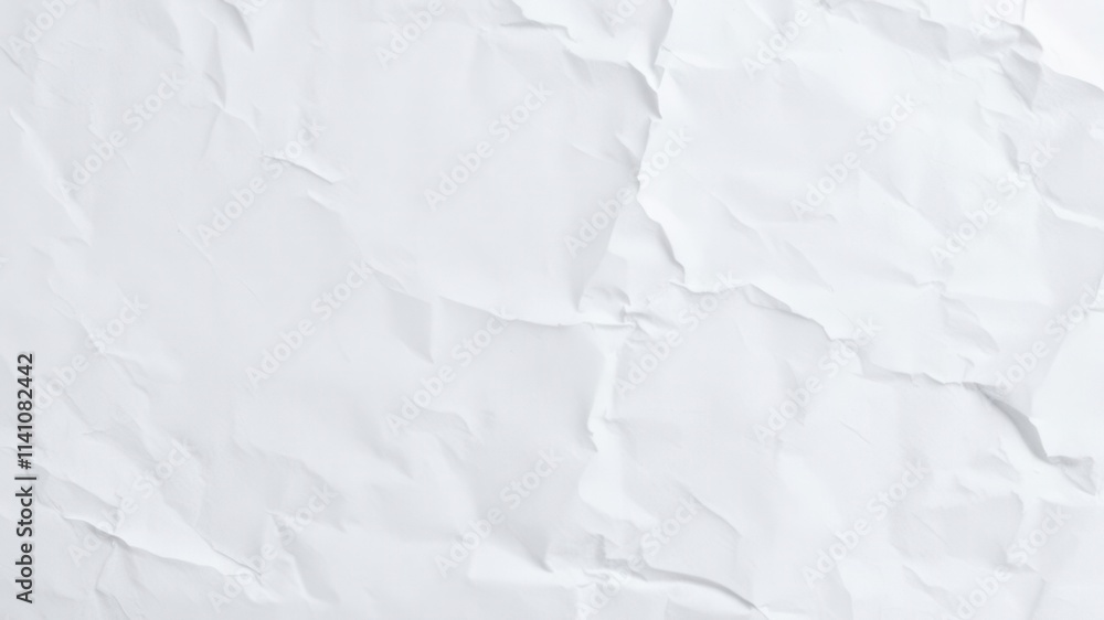 Crumpled aged paper texture with wrinkles and creases, abstract, texture