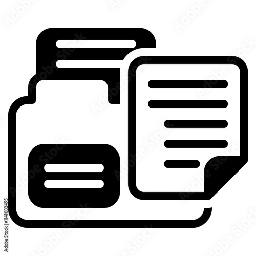 Document black glyph style icon