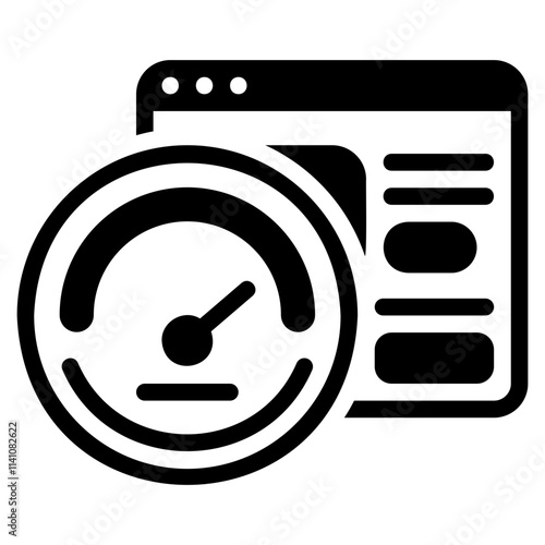 Bandwidth black glyph style icon