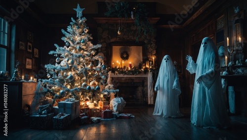 Wallpaper Mural Ghostly Christmas Eve Spooky Christmas scene Torontodigital.ca