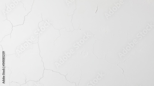 Subtle rough texture of white plaster wall with slight cracks and imperfections, vintage, texture