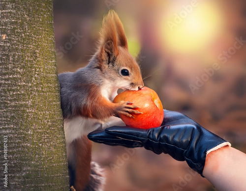 Feeding Squirrels Fruit