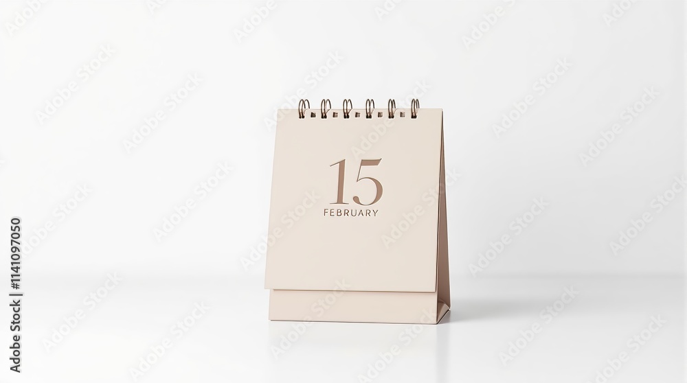 February 15 Calendar in Muted Mocha Mousse February 15 Calendar in Muted Mocha Mousse