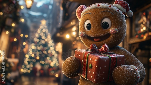 Wallpaper Mural Christmas gingerbread character Torontodigital.ca