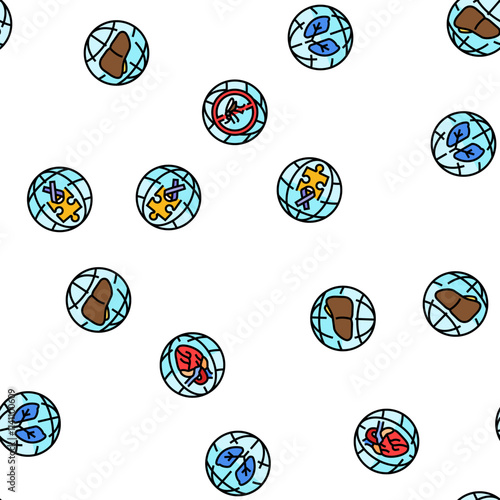 international day holidays vector seamless pattern thin line illustration