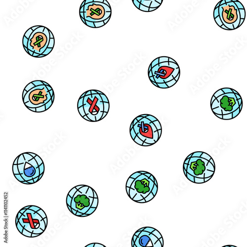 international day holidays vector seamless pattern thin line illustration