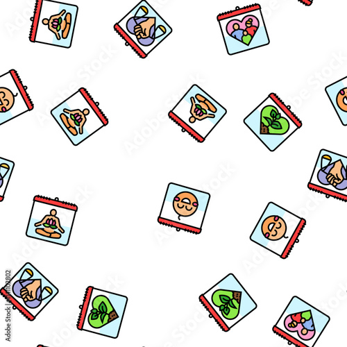 international day holidays vector seamless pattern thin line illustration