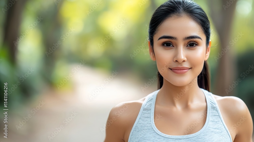 Woman Jogging in Scenic Park Trail, Beautiful girl embraces nature in vibrant park concept. Woman Jogging in Scenic Park Trail, Beautiful girl embraces nature in vibrant park concept.