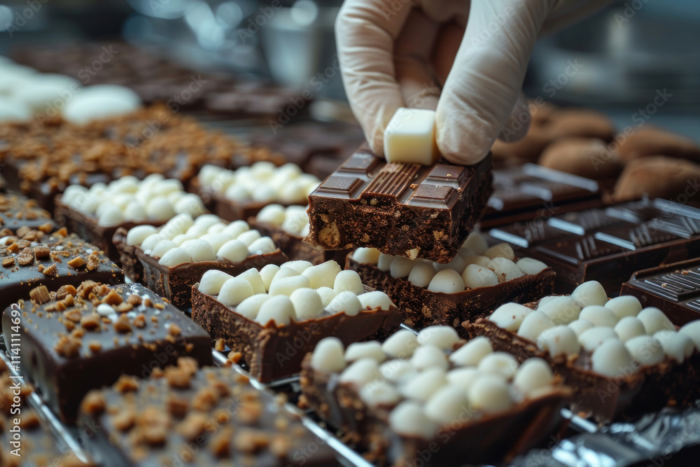The pastry chef makes chocolates. ,. The pastry chef makes chocolates. ,.